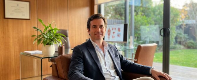 Confident patient in modern consultation room representing hair transplant procedure duration experience