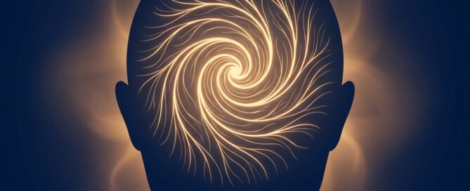 Illustrated whorl pattern at the crown showing the natural spiral growth direction central to hair loss thinning crown treatment