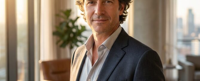 Confident man with natural, healthy hair representing successful hair transplant maintenance long term results.