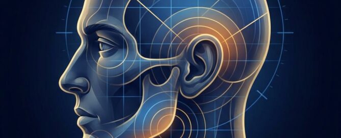 Stylized illustration of scalp zone mapping used in hair transplant Norwood scale assessment