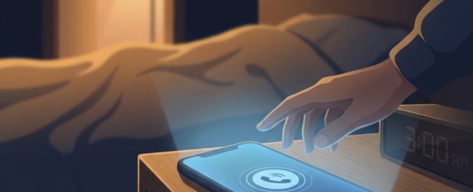 Smartphone glowing at 3 AM symbolizing hair transplant patient cell phone direct access to their surgeon
