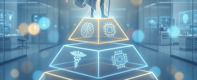 Tiered credential hierarchy pyramid symbolizing hair transplant restoration robotics clinical trainer expertise levels