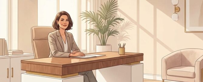 Person receiving a complimentary hair restoration consultation in a warm, modern medical office setting.