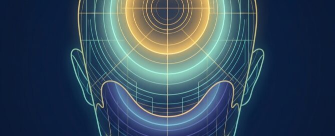 Illustrated scalp zone diagram showing hair transplant mid scalp density restoration blueprint from hairline to crown
