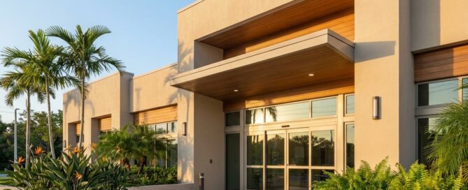 Welcoming modern clinic entrance representing the hair transplant Boca Raton Glades Road location at Charles Medical Group