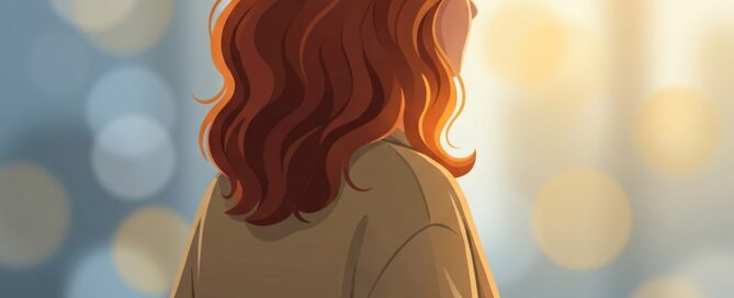 Person with healthy, full hair in warm golden light, representing low level laser therapy hair loss treatment outcomes.