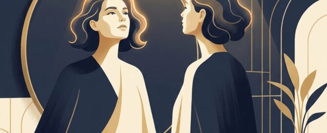 Person confidently viewing their reflection, symbolizing hope and renewal through hair transplant revision fixing bad results