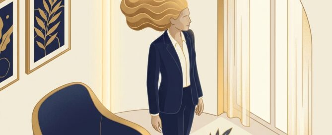 Confident person with healthy hair in a modern medical consultation setting representing evidence-based hair restoration products