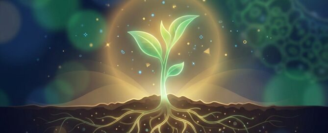 Illustration of a thriving seedling symbolizing hair transplant graft survival rate factors and successful outcomes