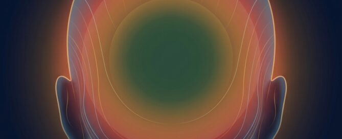 Stylized gradient illustration of the safe donor zone in hair transplant, showing a spectrum from stable center to higher-risk edges.