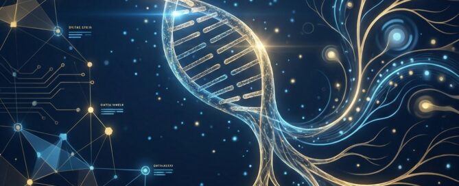 DNA helix illustration representing hair loss genetic testing and DNA hair loss prediction frameworks