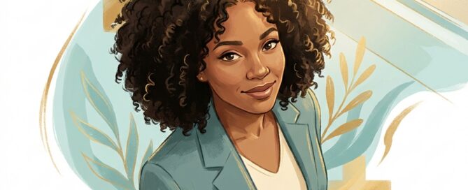 Illustration of a woman with healthy hair symbolizing central centrifugal cicatricial alopecia treatment options and hope for recovery
