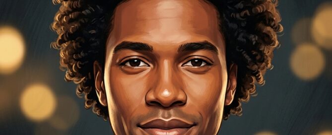 African American man with healthy natural hair texture, representing successful hair transplant results for African American patients