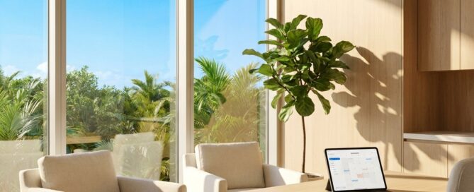 Modern consultation office in Boca Raton Florida representing the process to book a hair transplant consultation at Charles Medical Group