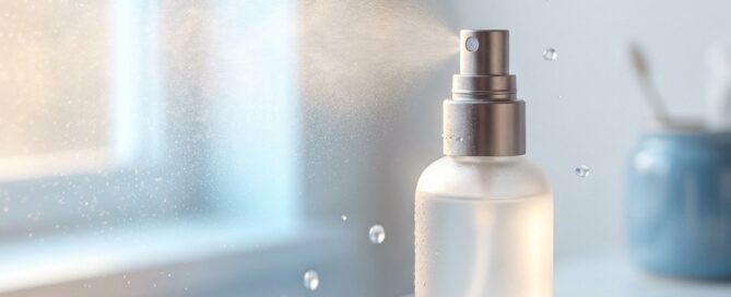 Saline spray bottle used after hair transplant procedure, representing post-operative graft care and misting protocol