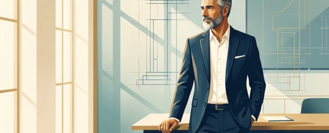 Confident hair restoration surgeon in modern consultation office, representing 15,000 procedures experience and patient outcomes